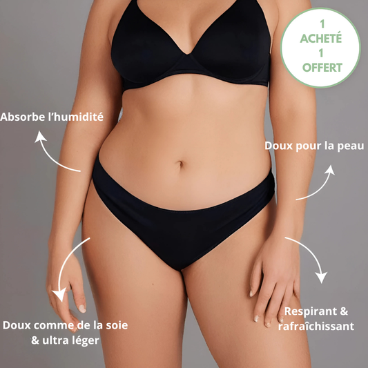 Meloy - Lot de 2 Culotte ultra-douce et respirante en fibre de bambou